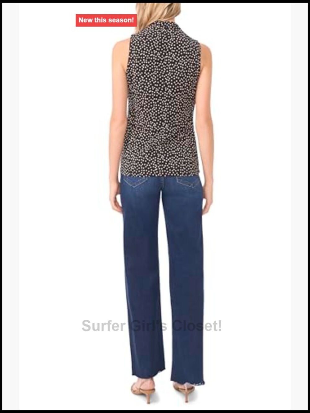 Vince Camuto Front Cross Over Wrap Tank Top Sleeveless - Picture 4 of 4